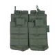 Double Duo Mag Pouch (OD), Manufactured by Kombat UK, the Double Duo Mag is a double-layered, double rifle magazine pouch